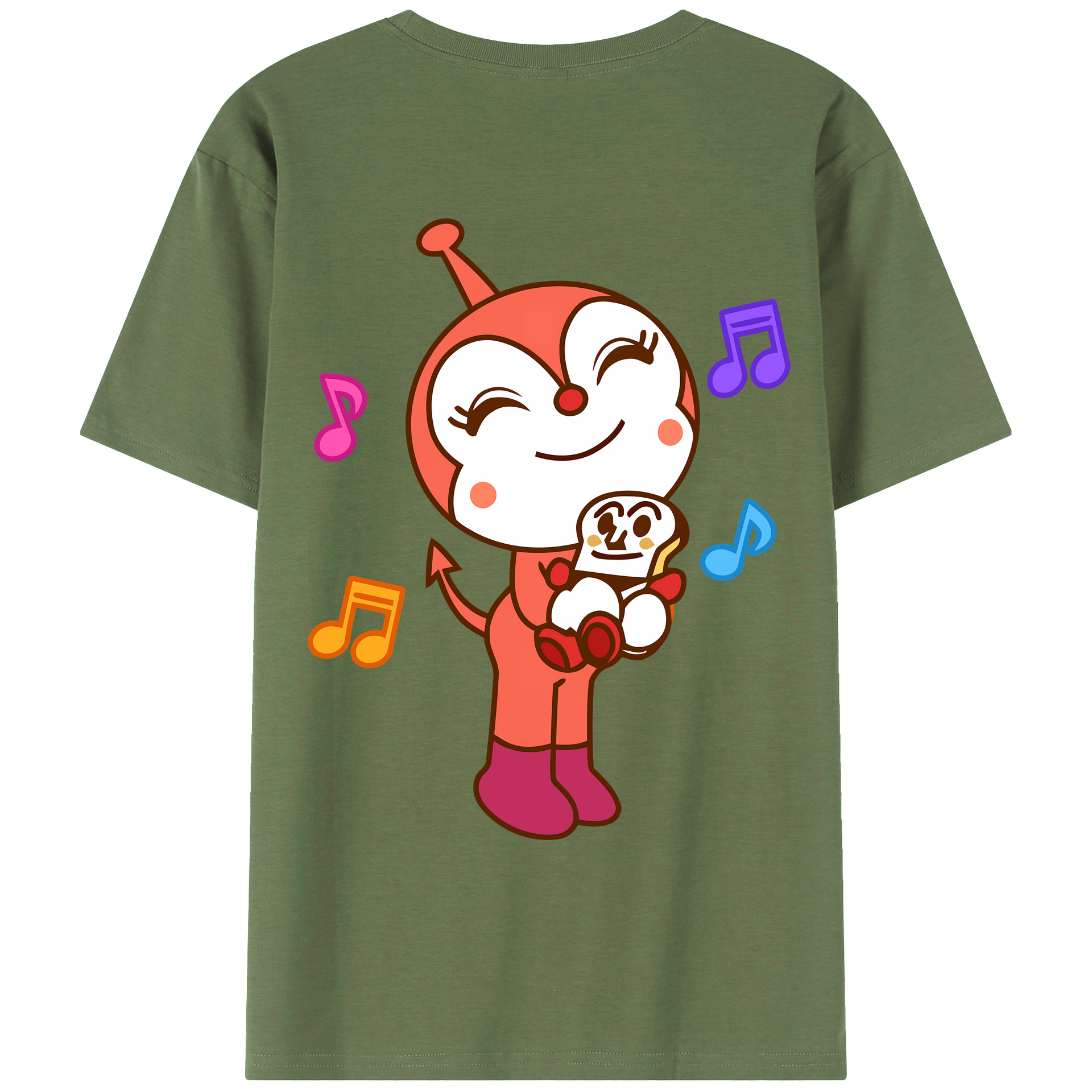（画像用） アンパンマン Anpanman 綿100％ メンズ半袖Tシャツ（バックプリント） 通気性